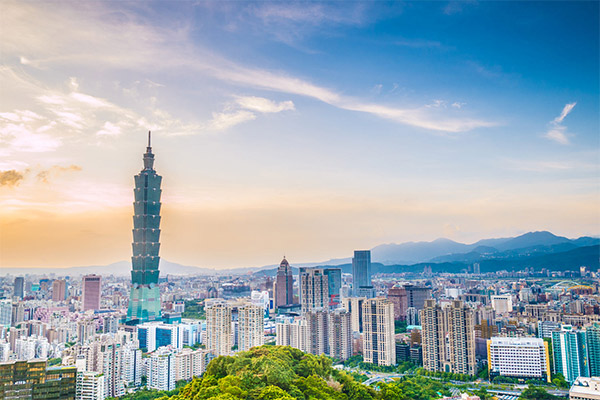Tòa tháp Taipei góc nhìn từ trên cao 