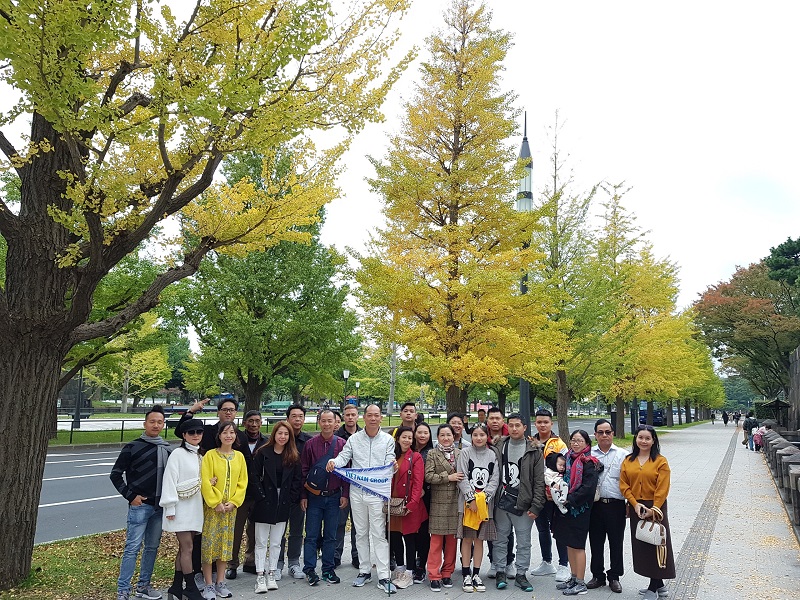 Hình ảnh đoàn tour Nhật Bản 5N4Đ khởi hành 31/10/2019