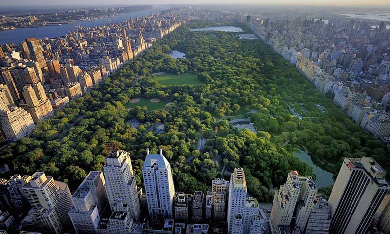 Công viên nhân tạo Central Park với 340 hecta