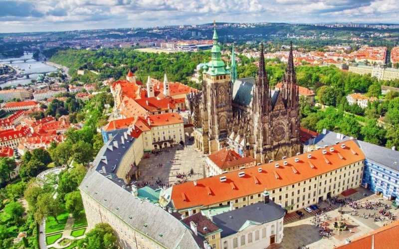 Lâu đài Praha với kiến trúc độc đáo. Lâu đài Praha với kiến trúc độc đáo
