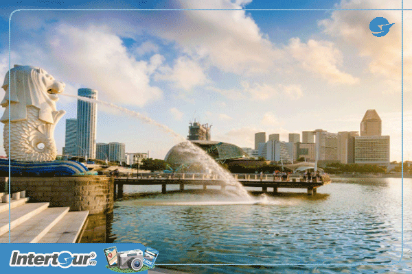 Công viên sư tử biển (Merlion Park) là biểu tượng của Singapore