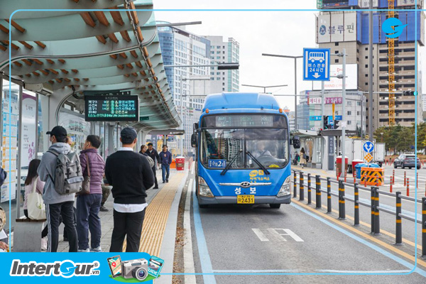 Di chuyển ở Hàn Quốc bằng xe bus khi du lịch Hàn Quốc