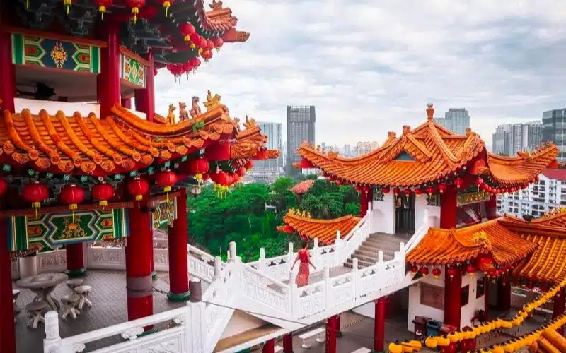 Đền Thean Hou mang đậm hơi thở truyền thống. Đền Thean Hou