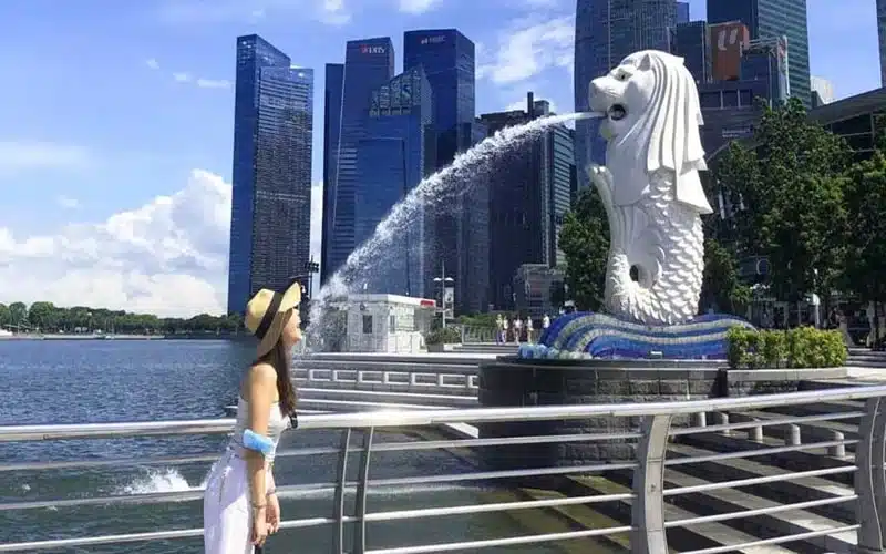 Chú sư tử biển biểu tượng của Singapore. Merlion Park