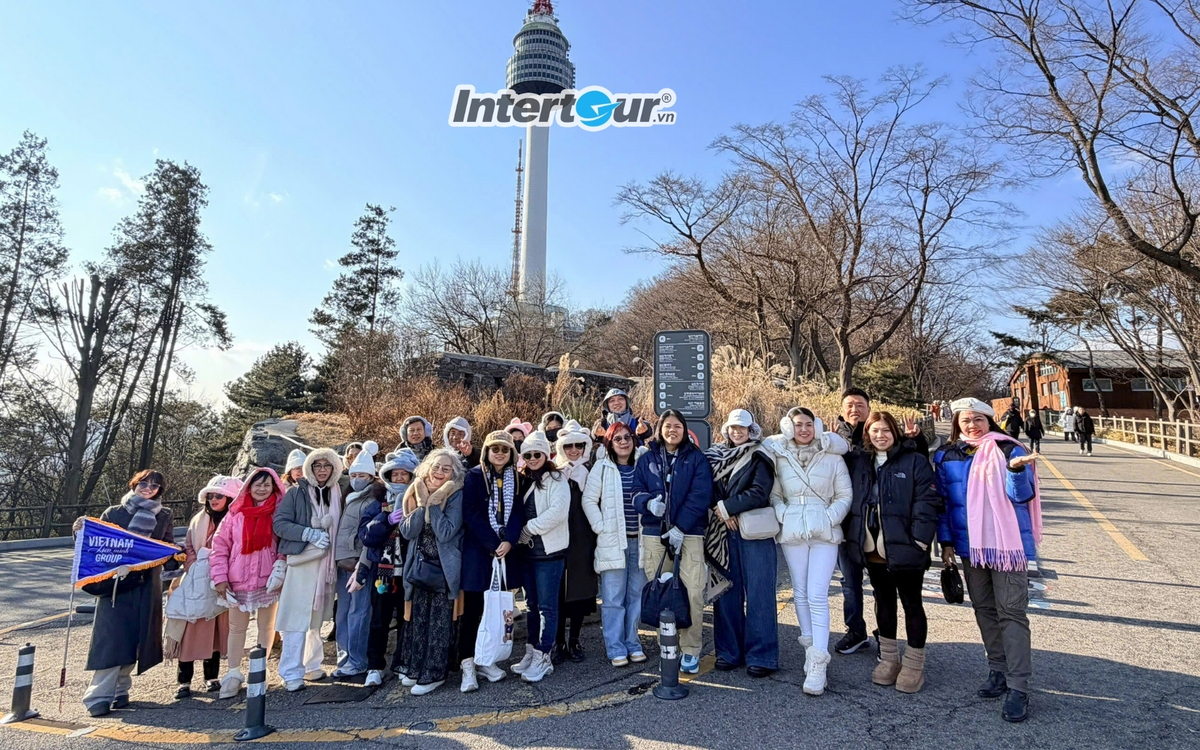 Tháp Namsan. Đoàn du lịch Hàn Quốc Intertour 8/1/2026