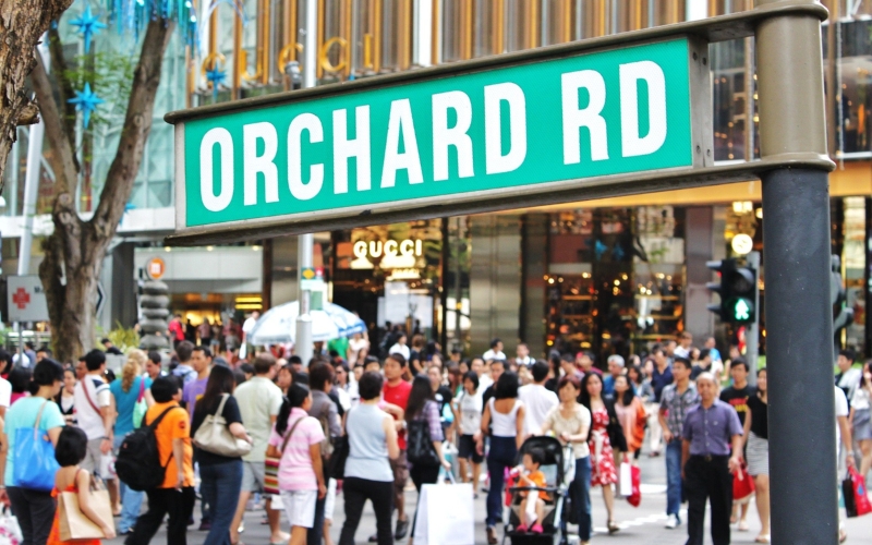 Khung cảnh những ngày sale ở Orchard Road. Orchard Road