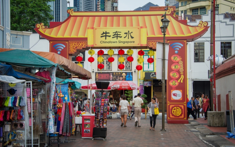 Cổng vào khu China Town. Cổng vào khu China Town