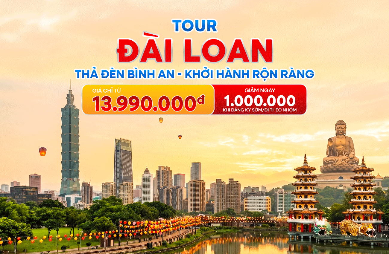 Banner Đài Loan mùa thu Intertour 2026